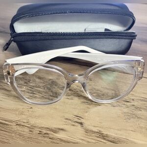 Vogue Eyewear VO5482 Transparent Grey & White Glasses – Like New!